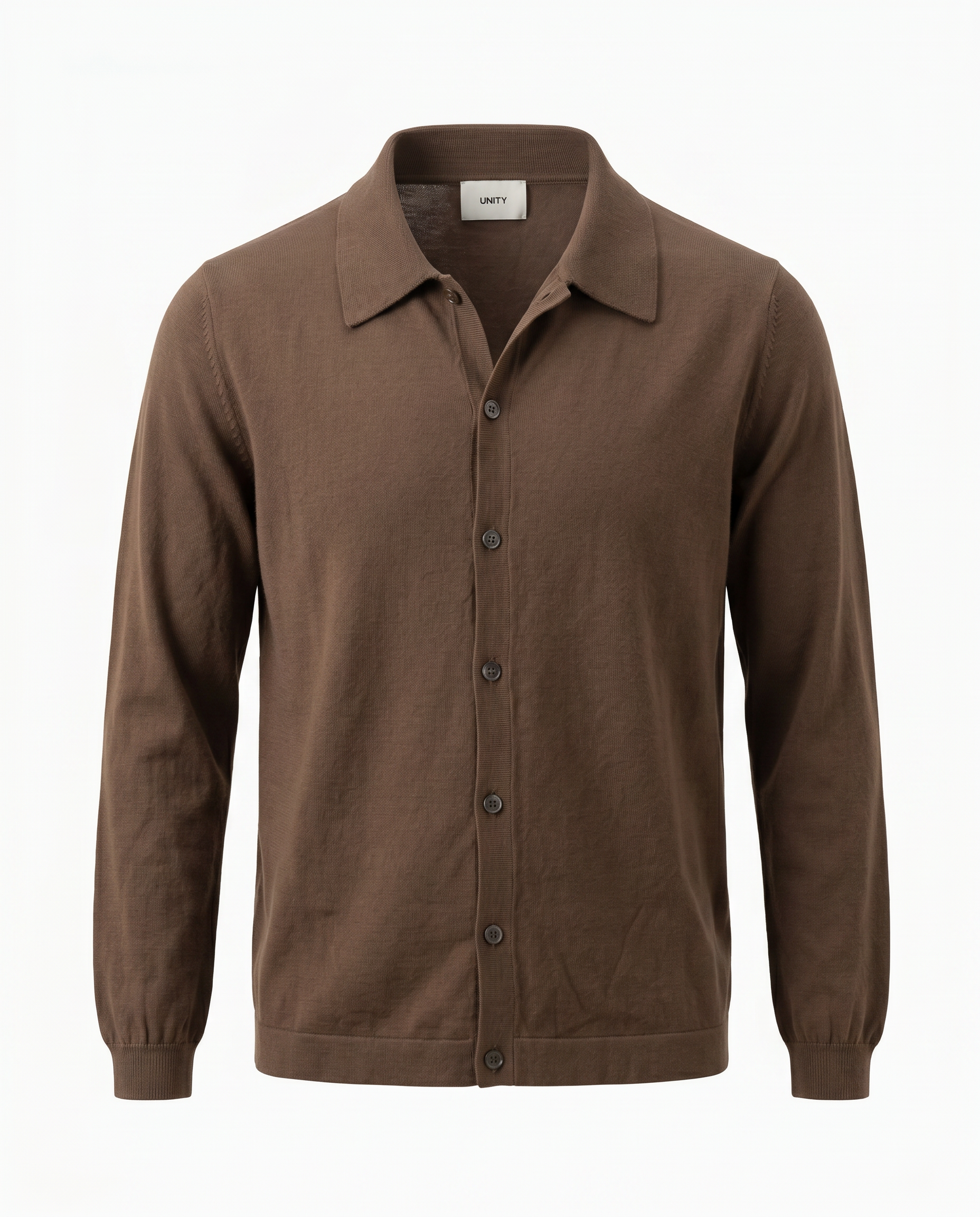 CS02: 16GG Knitted Button Front Shirt