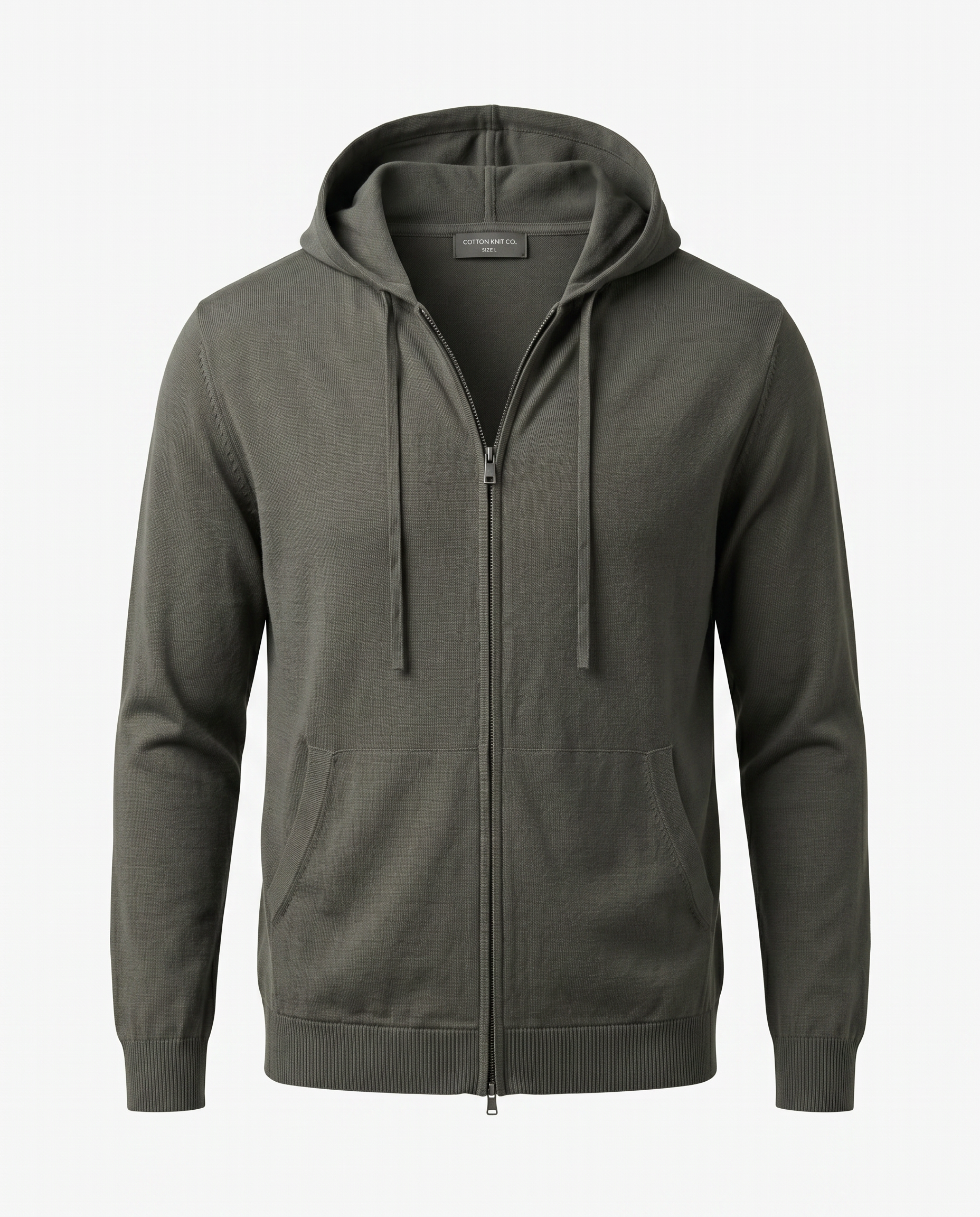 CT06: Eco Viscose / Recycled Nylon. 16GG Fully Fashioned Knitted Hoodie